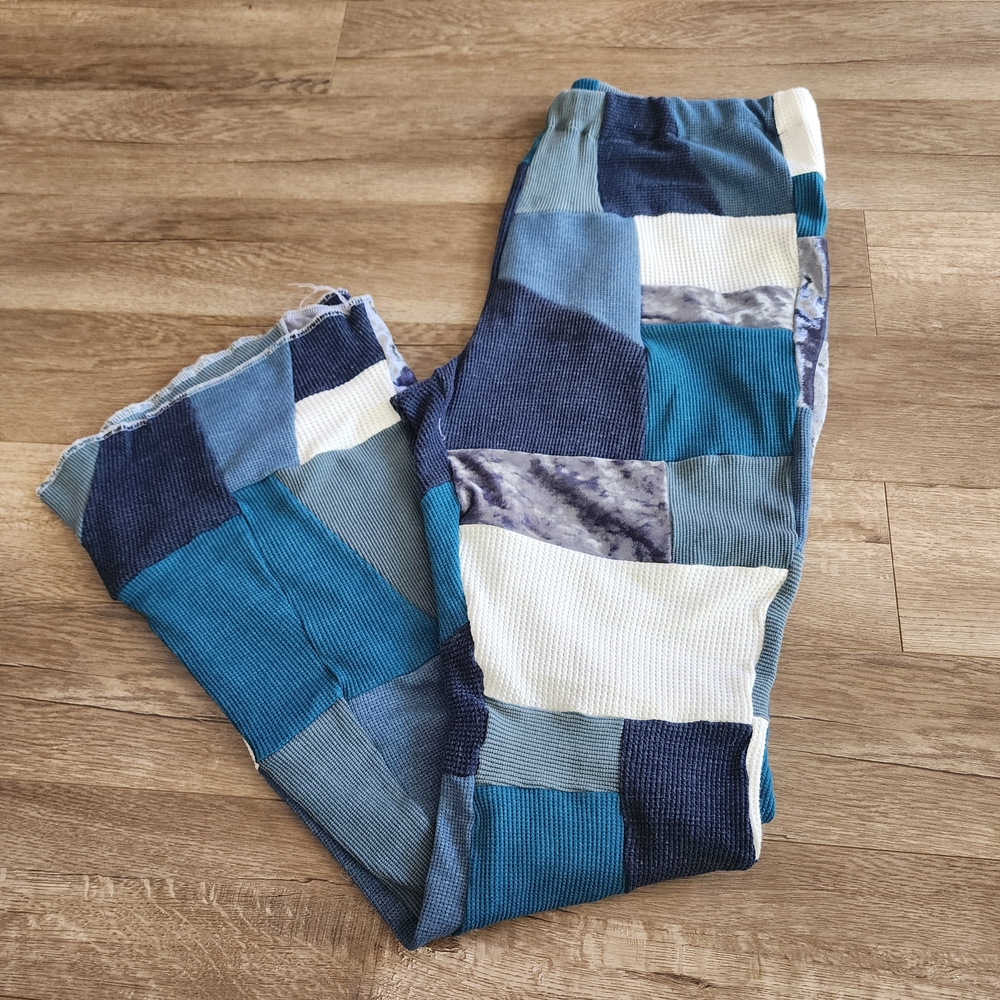 Patchwork Boot Cut Pants - image 1